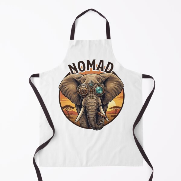 Item preview, Nomad Steampunk Elephant Safari Vintage Badge designed and sold by GiggleInkTees.