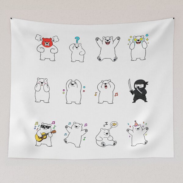 Item preview, Cute Polar Bear Character Sticker Pack Emojis designed and sold by RamyGallery.