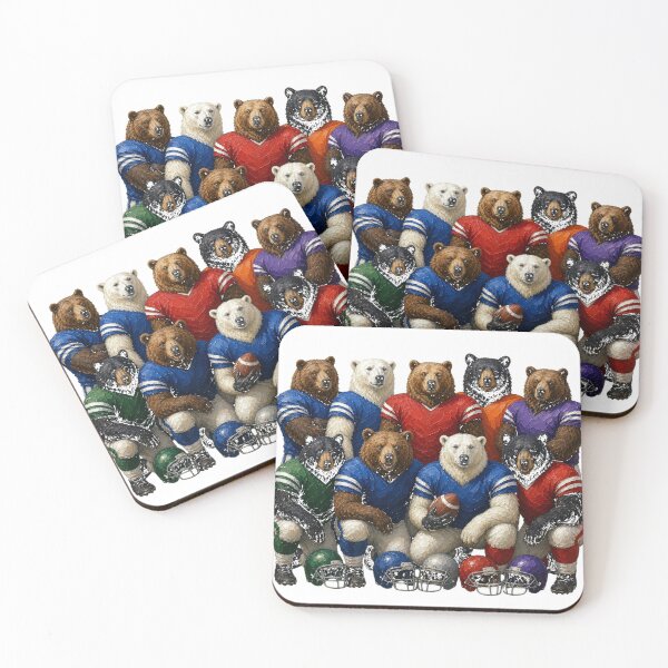 Item preview, The Bear Squad: Vintage Football Team Oil Painting designed and sold by Atlant11.