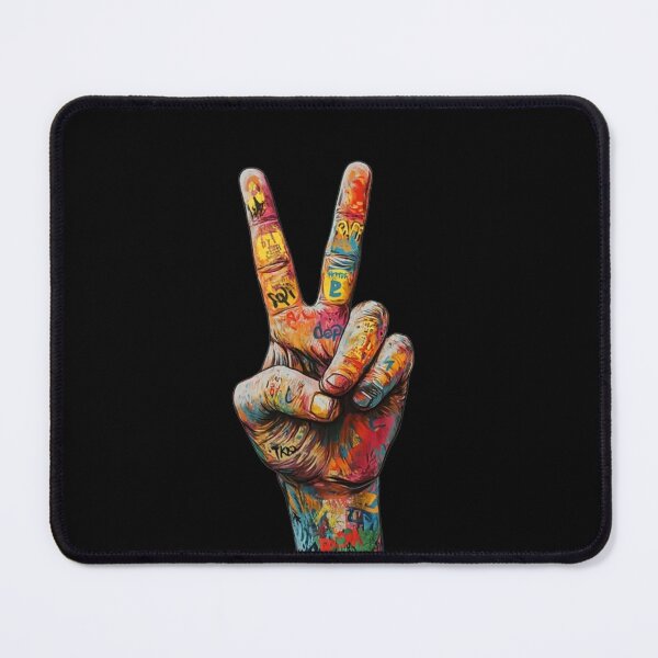 Item preview, Graffiti Peace Sign Hand - Colorful Streetwear Urban Graffiti Art designed and sold by gokhanuzen.