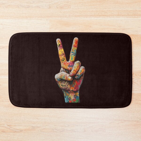 Item preview, Graffiti Peace Sign Hand - Colorful Streetwear Urban Graffiti Art designed and sold by gokhanuzen.
