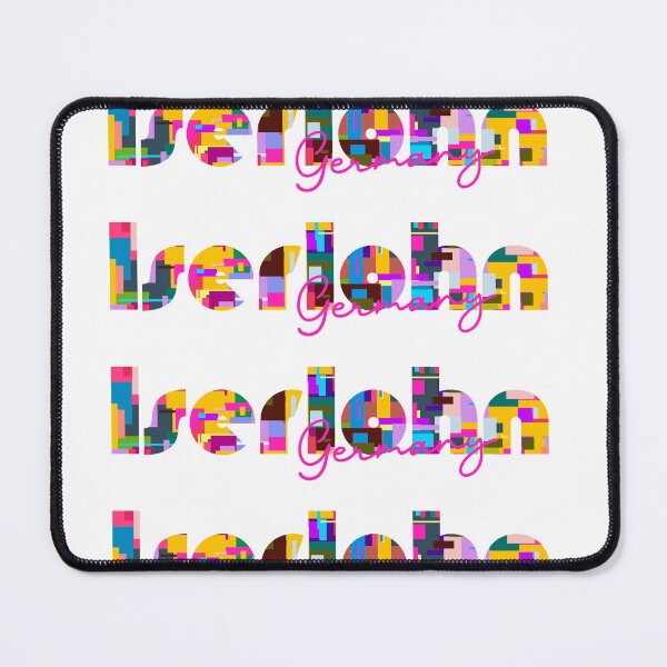 Item preview, Iserlohn, Germany, Vibrant Abstract City Typography Art designed and sold by Wanderful-roads.