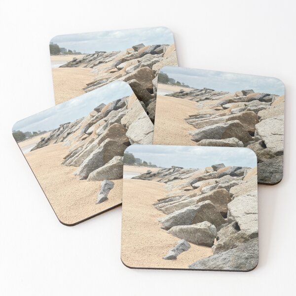Item preview, Rocks used as breakwaters along the coastline. designed and sold by Beeza Art Shop.
