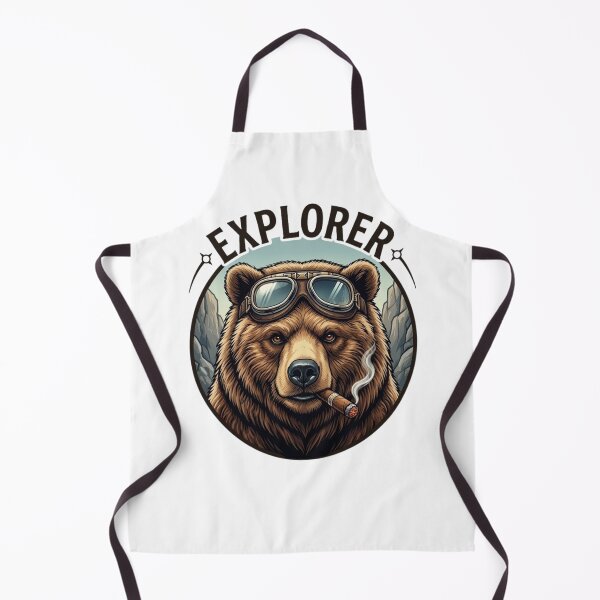 Item preview, Explorer Grizzly Bear Aviator Goggles Graphic designed and sold by GiggleInkTees.