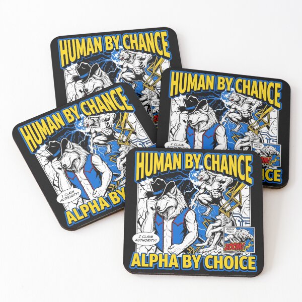 Item preview, Alpha Wolf "Human by Chance Alpha by Choice" Comic Style Design designed and sold by Kitkin.