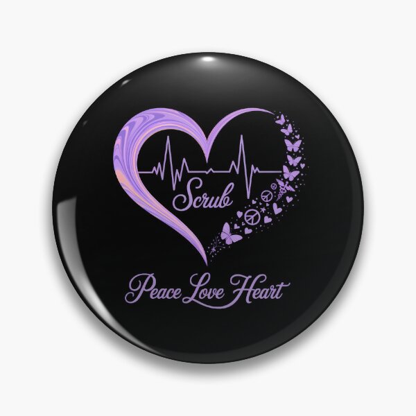 Item preview, Heart Peace Love Heal Scrub Life Nurse Lover Nursing designed and sold by sailorjessiArt.