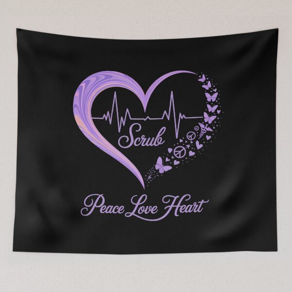Item preview, Heart Peace Love Heal Scrub Life Nurse Lover Nursing designed and sold by sailorjessiArt.