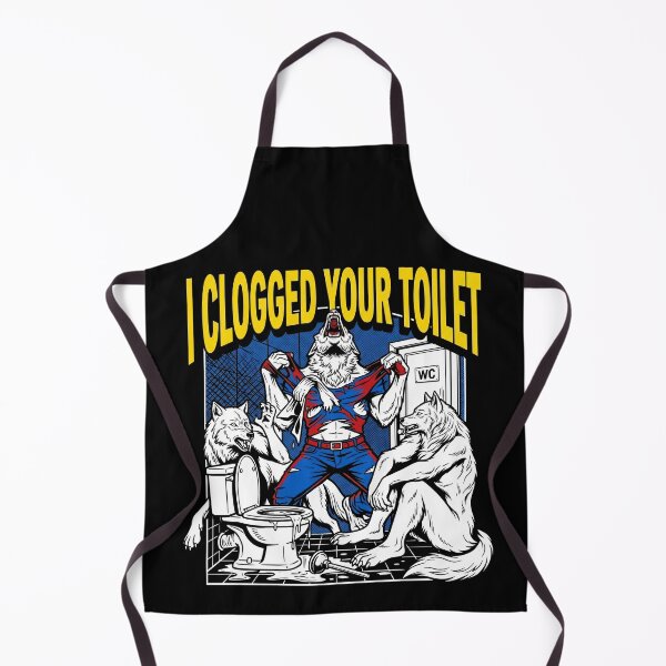 Item preview, I Clogged Your Toilet Funny Alpha Wolf Meme Stupid Brainrot designed and sold by Kitkin.