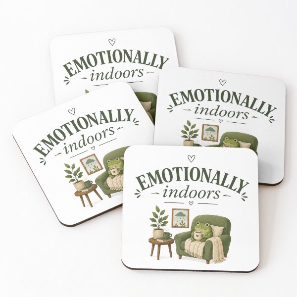 Item preview, Emotionally Indoors Funny Introvert Frog designed and sold by slestore.