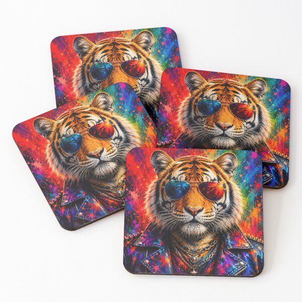 Item preview, Rockstar Tiger Pop Art Portrait designed and sold by AndreBarnard.