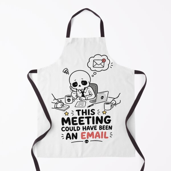 Item preview, Funny Meeting Email Burnout Skeleton T-Shirt designed and sold by MaynyStudio.