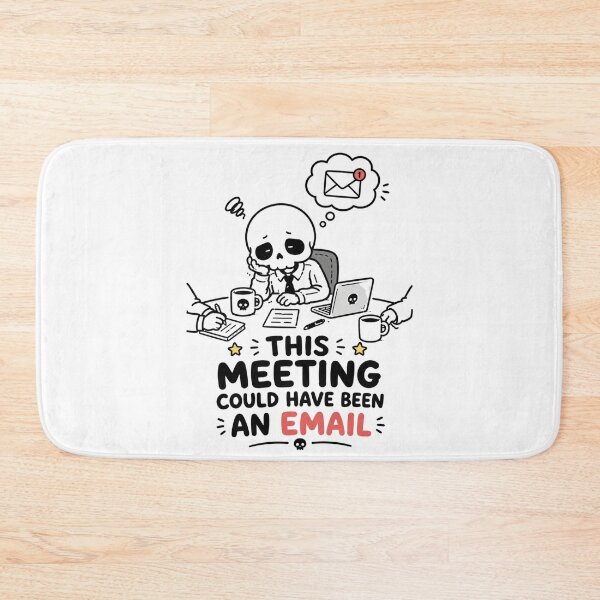 Item preview, Funny Meeting Email Burnout Skeleton T-Shirt designed and sold by MaynyStudio.