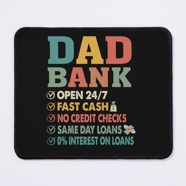 Item preview, Dad Bank Funny Father's Day No Credit Checks Vintage Daddy designed and sold by DoodleVerseDark.