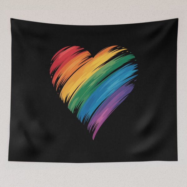 Item preview, Heart Shape LGBT Gay Pride Month Flag designed and sold by sailorjessiArt.