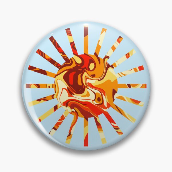 Item preview, Fiery Psychedelic Swirl Abstract | Retro Liquid Marble Art Design designed and sold by Zeddessay.