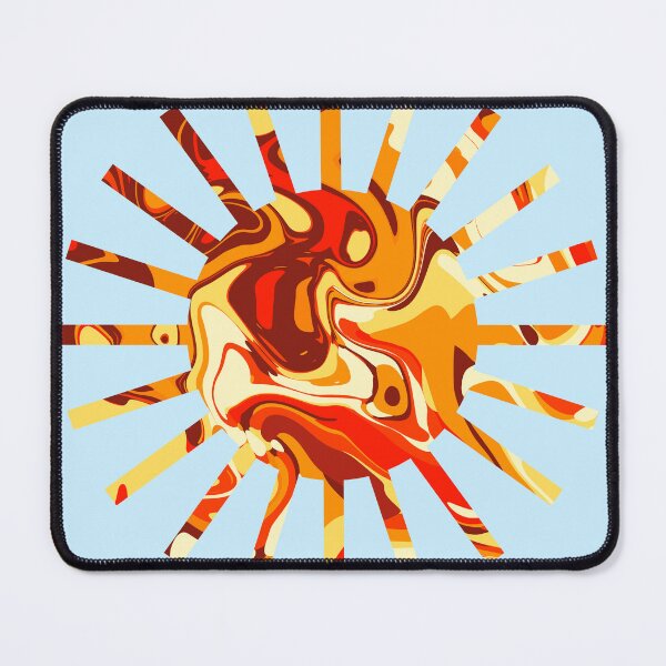 Item preview, Fiery Psychedelic Swirl Abstract | Retro Liquid Marble Art Design designed and sold by Zeddessay.