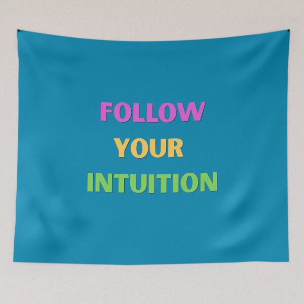 Item preview, Follow Your Intuition – Colorful Motivational Typography designed and sold by icreativestudio.