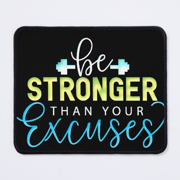 Item preview, Stronger Than Your Excuses Gradient Typography Gym Motivational designed and sold by AstronautMerch.