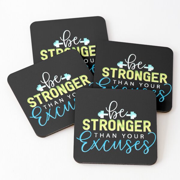 Item preview, Stronger Than Your Excuses Gradient Typography Gym Motivational designed and sold by AstronautMerch.