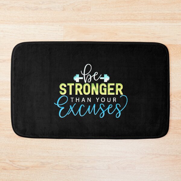 Item preview, Stronger Than Your Excuses Gradient Typography Gym Motivational designed and sold by AstronautMerch.