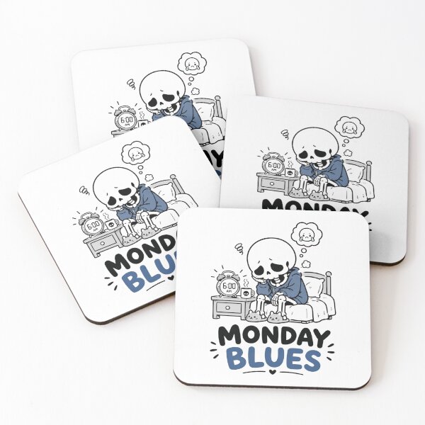 Item preview, Funny Skeleton Monday Blues Burnout T-Shirt designed and sold by MaynyStudio.