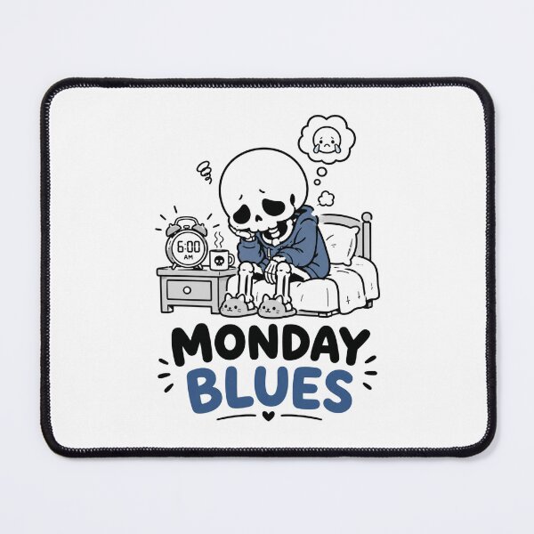 Item preview, Funny Skeleton Monday Blues Burnout T-Shirt designed and sold by MaynyStudio.