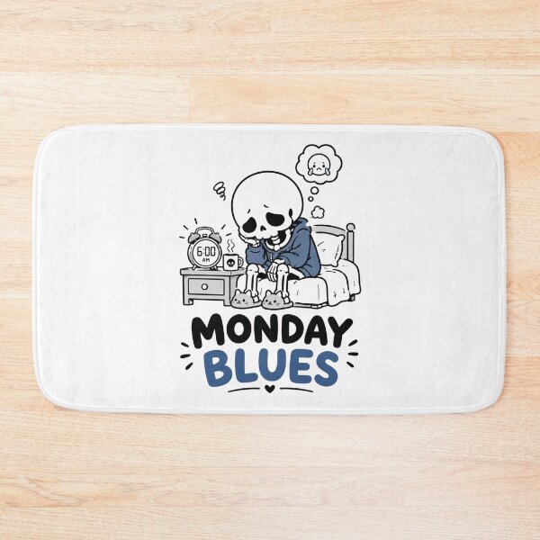 Item preview, Funny Skeleton Monday Blues Burnout T-Shirt designed and sold by MaynyStudio.