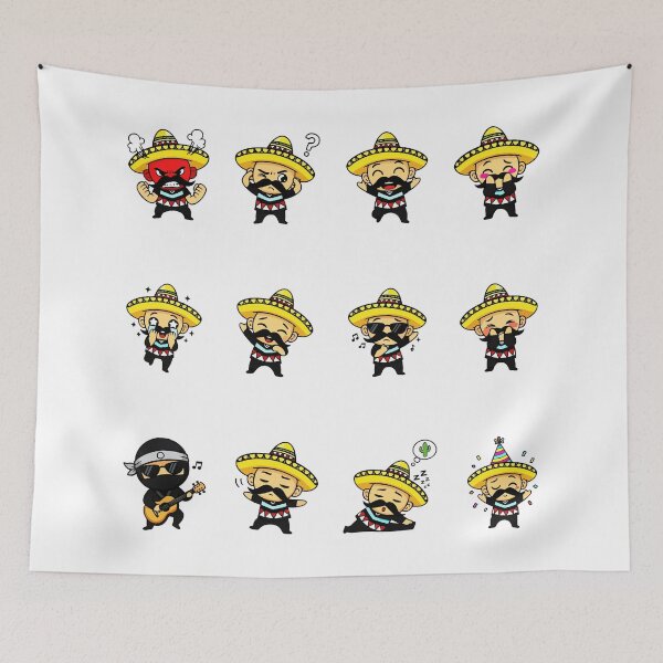 Item preview, Cute Mexican Character Sticker Pack Emojis designed and sold by RamyGallery.