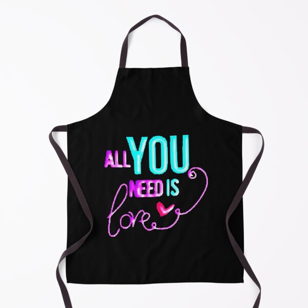 Item preview, All You Need Is Love Neon Pink Cyan Heart Typography designed and sold by AstronautMerch.