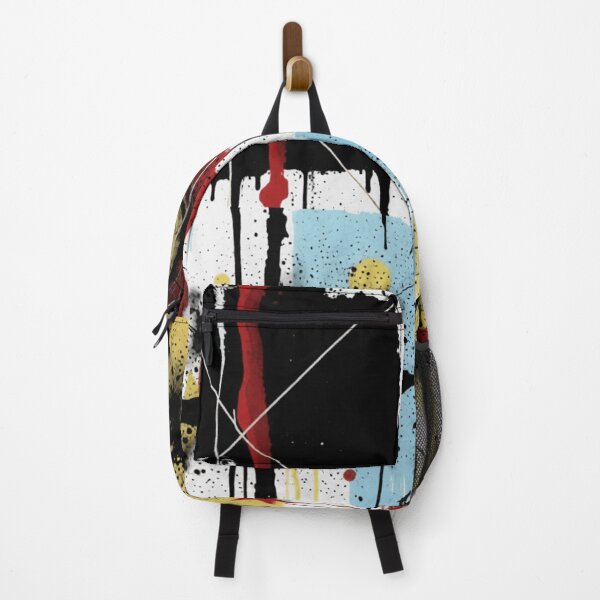 Item preview, orbiting static bold charcoal colorful geometric abstract design designed and sold by SmashingDeals.