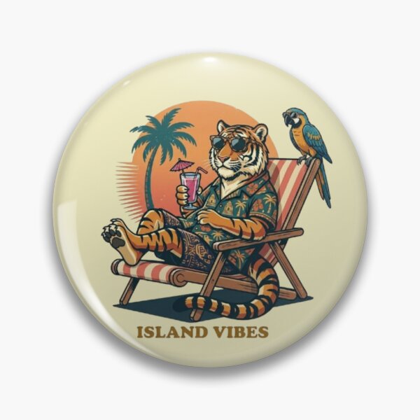 Item preview, Island Vibes – Tropical Tiger Art designed and sold by Dogandesighn.