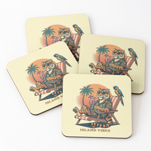 Item preview, Island Vibes – Tropical Tiger Art designed and sold by Dogandesighn.