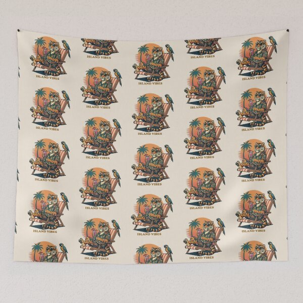Item preview, Island Vibes – Tropical Tiger Art designed and sold by Dogandesighn.