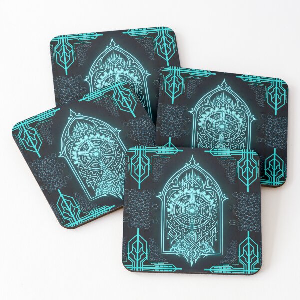 Item preview, Gothic Gear-Shift Sigil | Cyber Sigilism Glowing Cyan Streetwear Art designed and sold by Studio77-Gothic.