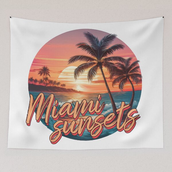 Item preview, Miami Sunsets: Neon Skies, Ocean Vibes designed and sold by pollosdesigns.