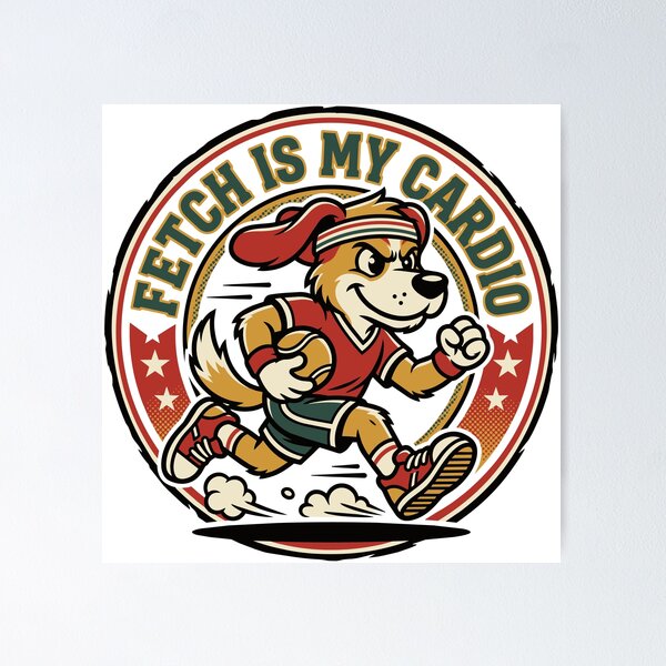 Item preview, Fetch Is My Cardio — Running Badge V2 designed and sold by 1RSN.