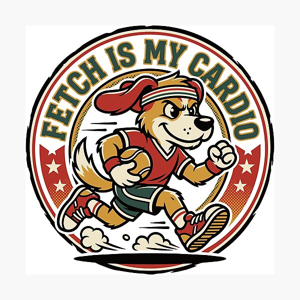 Item preview, Fetch Is My Cardio — Running Badge V2 designed and sold by 1RSN.