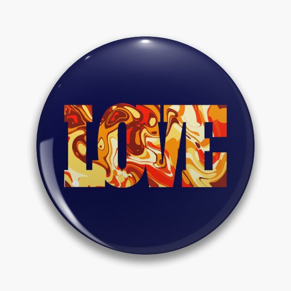 Item preview, Fiery Psychedelic Swirl Abstract | Retro Liquid Marble Art Design | LOVE designed and sold by Zeddessay.