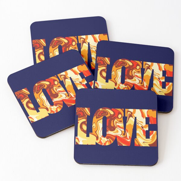 Item preview, Fiery Psychedelic Swirl Abstract | Retro Liquid Marble Art Design | LOVE designed and sold by Zeddessay.