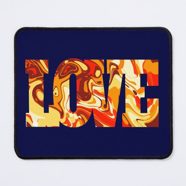 Item preview, Fiery Psychedelic Swirl Abstract | Retro Liquid Marble Art Design | LOVE designed and sold by Zeddessay.