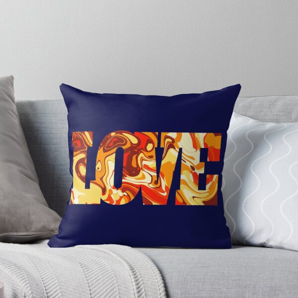 Item preview, Fiery Psychedelic Swirl Abstract | Retro Liquid Marble Art Design | LOVE designed and sold by Zeddessay.
