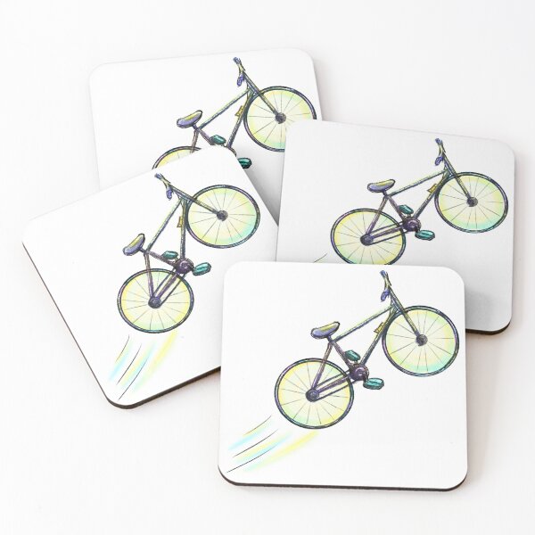 Item preview, Isolated bicycle in mid-air watercolor sketch designed and sold by CuteLemon00.