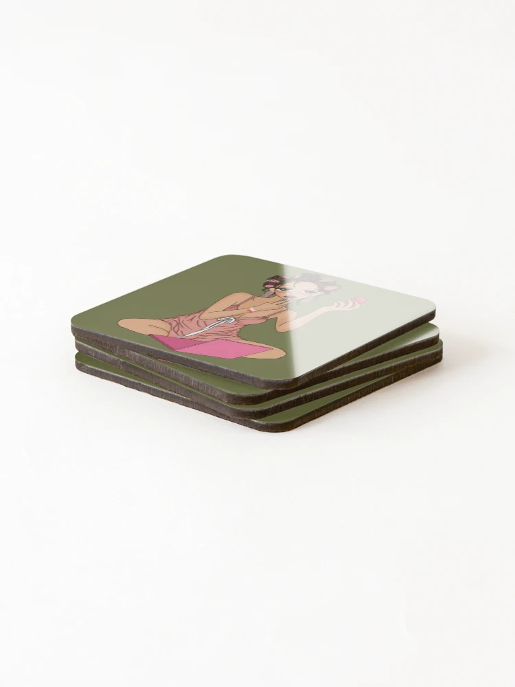 Thumbnail 4 of 5, Coasters (Set of 4), Girl Night Routine designed and sold by almostastick.