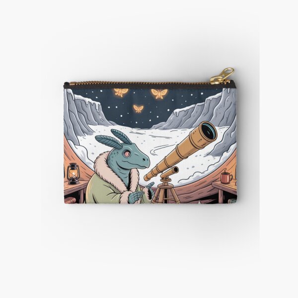 Item preview, The Last Observatory Stayed Awake | Cozy Dinosaur Civilization Poster designed and sold by Soft Lantern Woods.