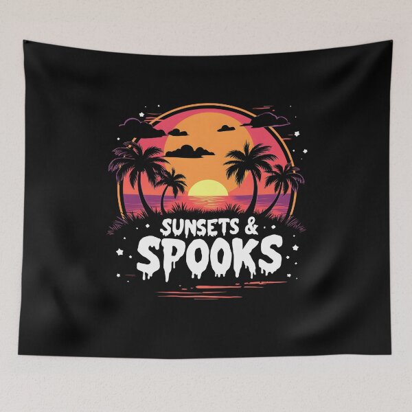 Item preview, Sunset Spooks Summerween Party Vibes designed and sold by MooonTees.