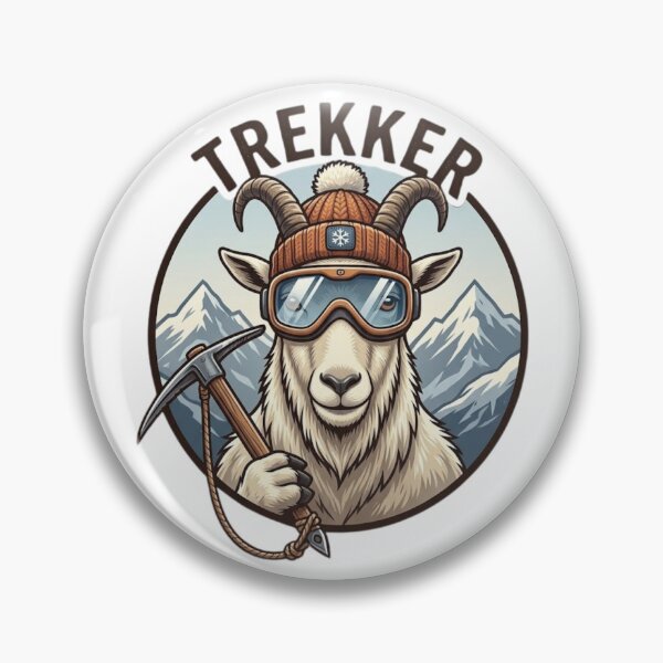 Item preview, Trekker Mountain Goat Ice Climbing Graphic designed and sold by GiggleInkTees.