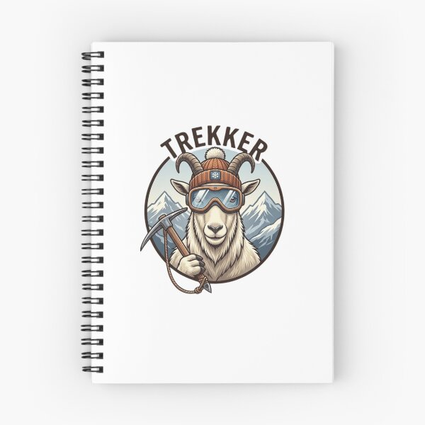 Item preview, Trekker Mountain Goat Ice Climbing Graphic designed and sold by GiggleInkTees.