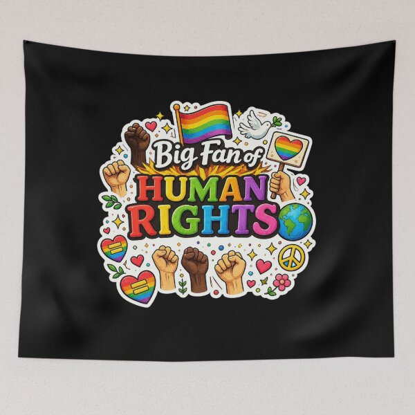 Item preview, Big Fan of Human Rights Retro  designed and sold by super-think.