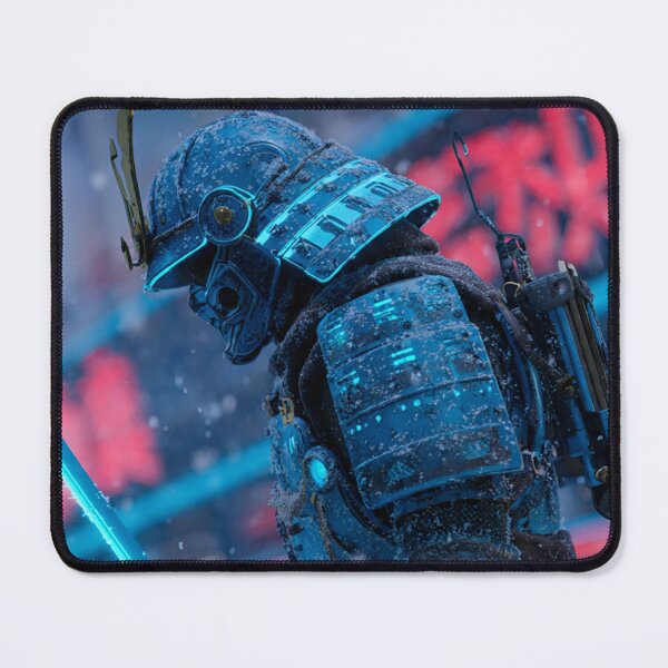 Item preview, Cyberpunk Samurai Snow – Ice Blue Blade Neo Tokyo Winter Warrior designed and sold by Neo Tokio.