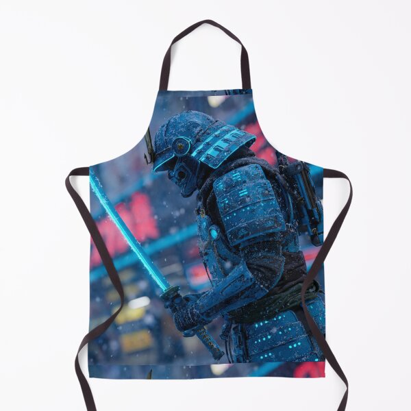 Item preview, Cyberpunk Samurai Snow – Ice Blue Blade Neo Tokyo Winter Warrior designed and sold by Neo Tokio.